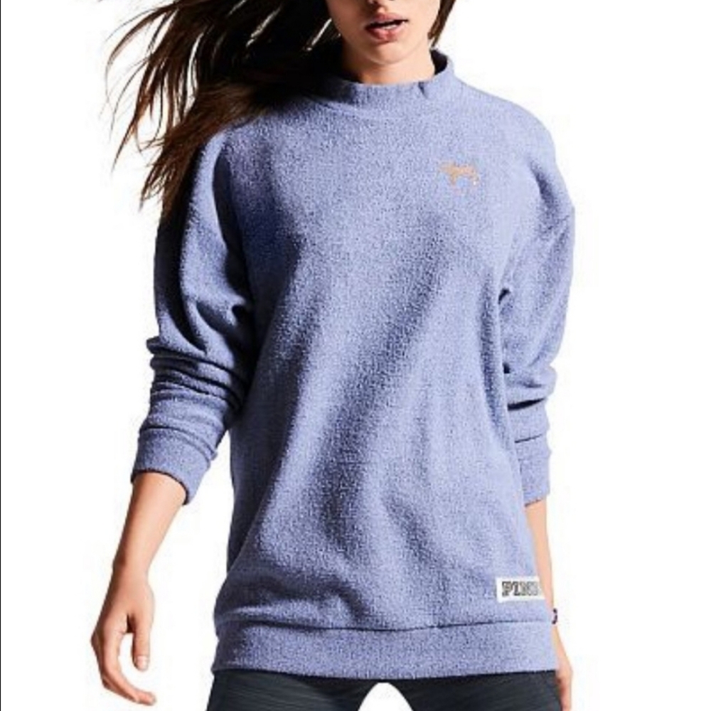 PINK stadium neck sweater